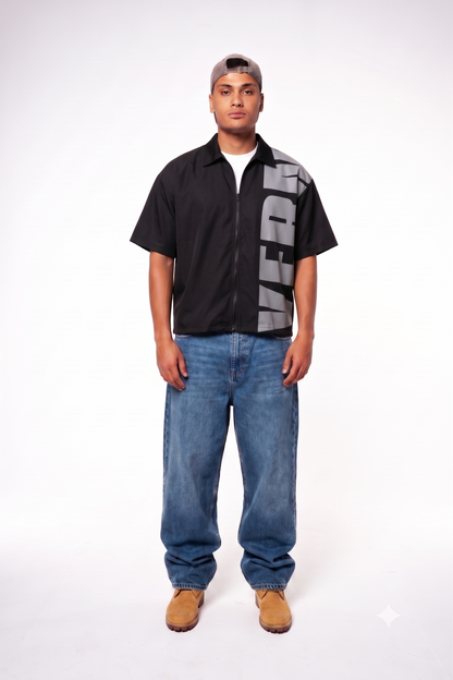 ORLEANS BLACK SHORT SLEEVE SHIRT