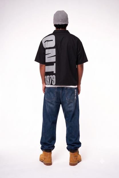 ORLEANS BLACK SHORT SLEEVE SHIRT