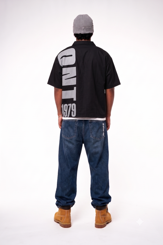 ORLEANS BLACK SHORT SLEEVE SHIRT