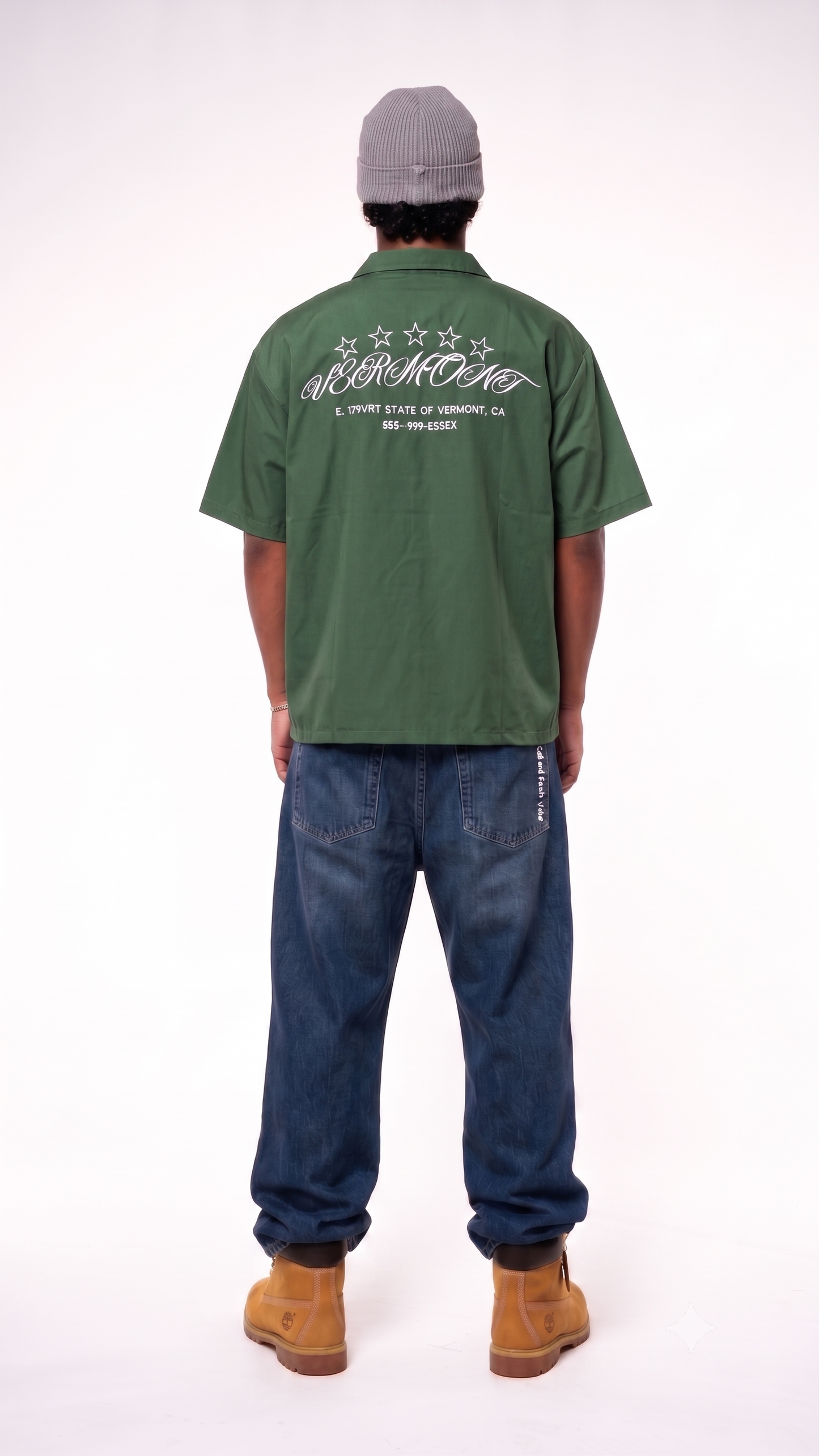 GREEN SHORT SLEEVE ZIP SHIRT